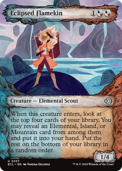 2026 Magic: The Gathering: Lorwyn Eclipsed (ECL) - Eclipsed Flamekin Showcase (#337, Uncommon) (Foil, Near Mint)