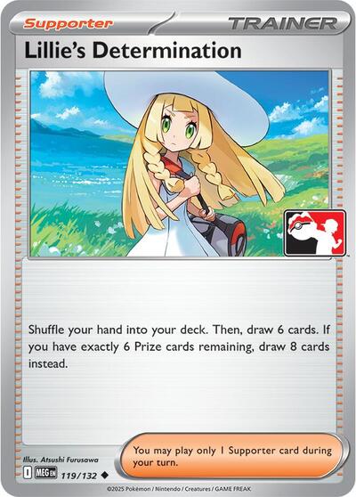 2022 Pokemon: Prize Pack Series Cards () - Lillie's Determination (#119/132, Uncommon) (, Near Mint)