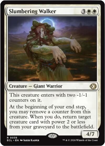 2026 Magic: The Gathering: Lorwyn Eclipsed (ECL) - Slumbering Walker (#35, Rare) (, Near Mint)