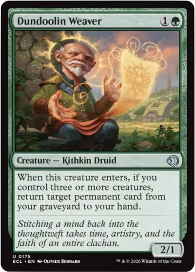2026 Magic: The Gathering: Lorwyn Eclipsed (ECL) - Dundoolin Weaver (#175, Uncommon) (, Near Mint)