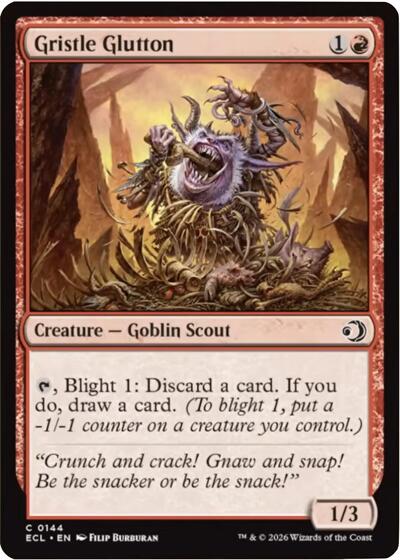 2026 Magic: The Gathering: Lorwyn Eclipsed (ECL) - Gristle Glutton (#144, Common) (, Near Mint)