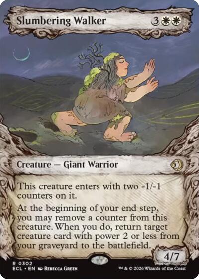 2026 Magic: The Gathering: Lorwyn Eclipsed (ECL) - Slumbering Walker Showcase (#302, Rare) (, Near Mint)