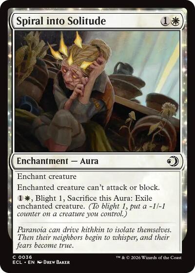 2026 Magic: The Gathering: Lorwyn Eclipsed (ECL) - Spiral into Solitude (#36, Common) (, Near Mint)