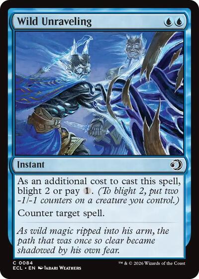 2026 Magic: The Gathering: Lorwyn Eclipsed (ECL) - Wild Unraveling (#84, Common) (, Near Mint)