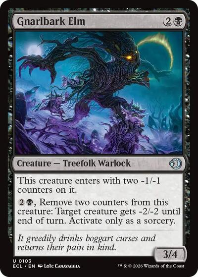 2026 Magic: The Gathering: Lorwyn Eclipsed (ECL) - Gnarlbark Elm (#103, Uncommon) (, Near Mint)