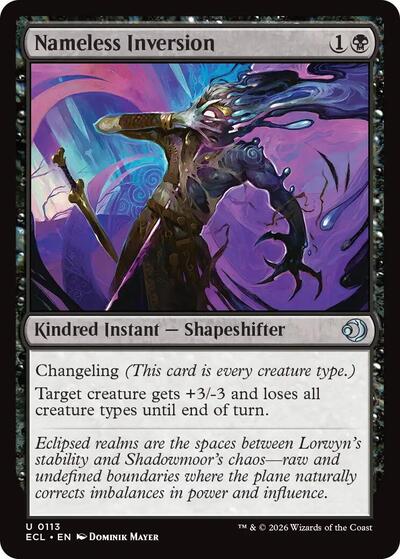 2026 Magic: The Gathering: Lorwyn Eclipsed (ECL) - Nameless Inversion (#113, Uncommon) (, Near Mint)
