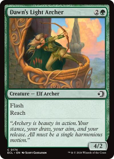 2026 Magic: The Gathering: Lorwyn Eclipsed (ECL) - Dawns Light Archer (#174, Common) (, Near Mint)