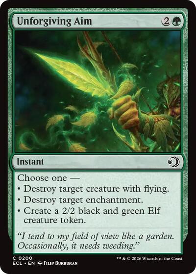 2026 Magic: The Gathering: Lorwyn Eclipsed (ECL) - Unforgiving Aim (#200, Common)