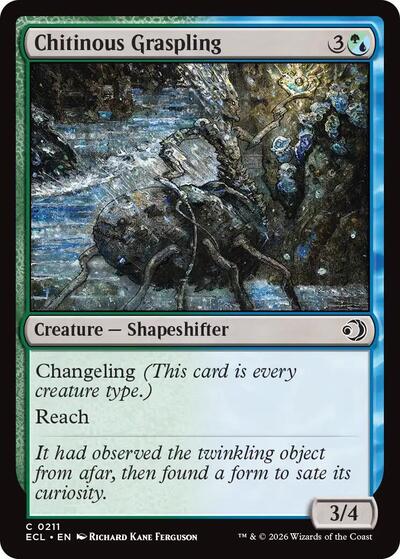 2026 Magic: The Gathering: Lorwyn Eclipsed (ECL) - Chitinous Graspling (#211, Common) (, Near Mint)