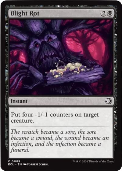 2026 Magic: The Gathering: Lorwyn Eclipsed (ECL) - Blight Rot (#89, Common) (, Near Mint)