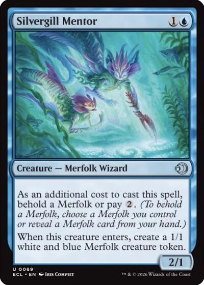 2026 Magic: The Gathering: Lorwyn Eclipsed (ECL) - Silvergill Mentor (#69, Uncommon) (, Near Mint)