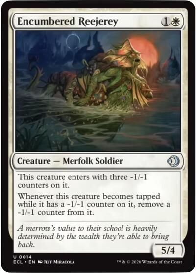 2026 Magic: The Gathering: Lorwyn Eclipsed (ECL) - Encumbered Reejerey (#14, Uncommon)