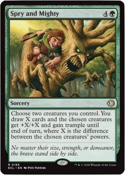 2026 Magic: The Gathering: Lorwyn Eclipsed (ECL) - Spry and Mighty (#195, Rare) (, Near Mint)
