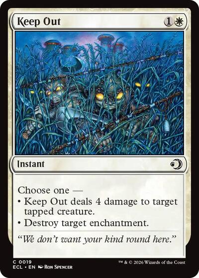 2026 Magic: The Gathering: Lorwyn Eclipsed (ECL) - Keep Out (#19, Common) (, Near Mint)