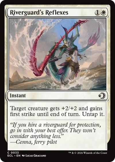 2026 Magic: The Gathering: Lorwyn Eclipsed (ECL) - Riverguards Reflexes (#33, Common) (, Near Mint)