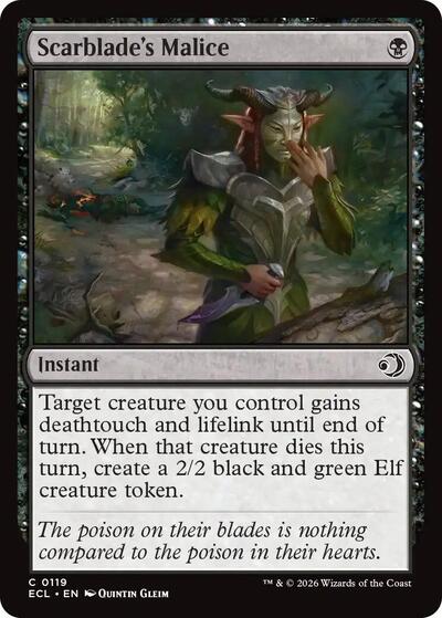 2026 Magic: The Gathering: Lorwyn Eclipsed (ECL) - Scarblades Malice (#119, Common)
