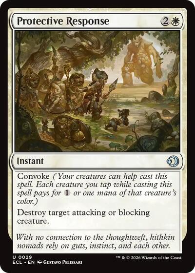 2026 Magic: The Gathering: Lorwyn Eclipsed (ECL) - Protective Response (#29, Uncommon)