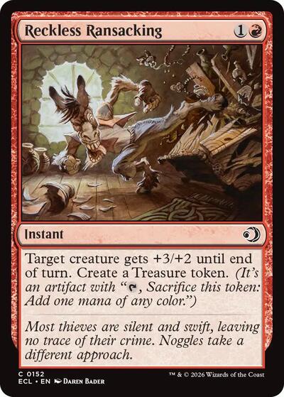 2026 Magic: The Gathering: Lorwyn Eclipsed (ECL) - Reckless Ransacking (#152, Common) (, Near Mint)