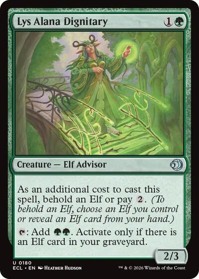 2026 Magic: The Gathering: Lorwyn Eclipsed (ECL) - Lys Alana Dignitary (#180, Uncommon) (, Near Mint)