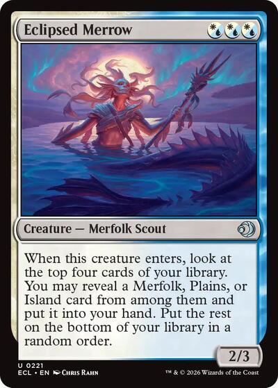 2026 Magic: The Gathering: Lorwyn Eclipsed (ECL) - Eclipsed Merrow (#221, Uncommon) (, Near Mint)