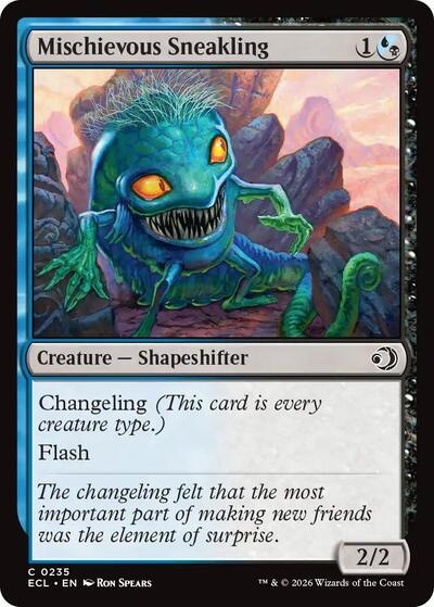 2026 Magic: The Gathering: Lorwyn Eclipsed (ECL) - Mischievous Sneakling (#235, Common)