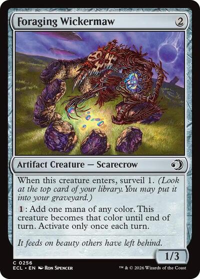 2026 Magic: The Gathering: Lorwyn Eclipsed (ECL) - Foraging Wickermaw (#256, Common) (, Near Mint)