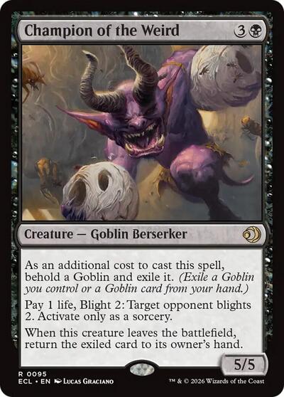 2026 Magic: The Gathering: Lorwyn Eclipsed (ECL) - Champion of the Weird (#95, Rare)