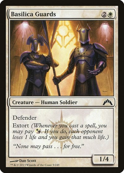 2013 Magic: The Gathering: Gatecrash (GTC) - Basilica Guards (#5, Common) (, Near Mint)