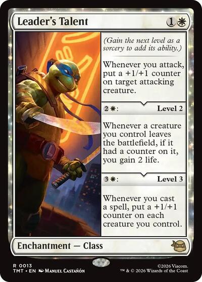 2026 Magic: The Gathering: Teenage Mutant Ninja Turtles (TMT) - Leaders Talent (#13, Rare)