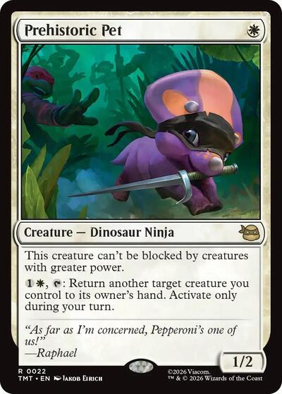 2026 Magic: The Gathering: Teenage Mutant Ninja Turtles (TMT) - Prehistoric Pet (#22, Rare) (, Near Mint)