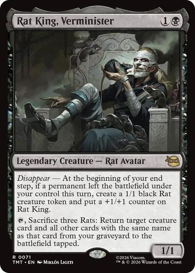 2026 Magic: The Gathering: Teenage Mutant Ninja Turtles (TMT) - Rat King Verminister (#71, Rare) (, Near Mint)
