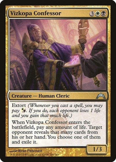 2013 Magic: The Gathering: Gatecrash (GTC) - Vizkopa Confessor (#205, Uncommon)