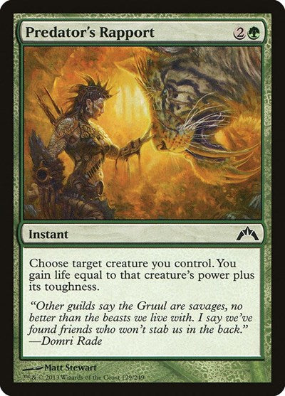 2013 Magic: The Gathering: Gatecrash (GTC) - Predators Rapport (#129, Common)