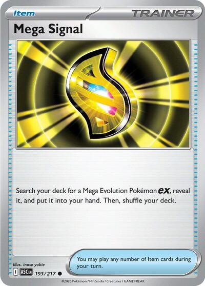2026 Pokemon: ME: Ascended Heroes (ASC) - Mega Signal (#193/217, Common) (, Near Mint)