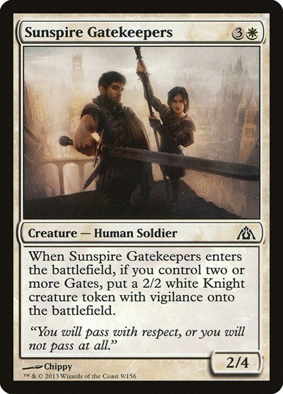 2013 Magic: The Gathering: Dragon's Maze (DGM) - Sunspire Gatekeepers (#9, Common) (, Near Mint)