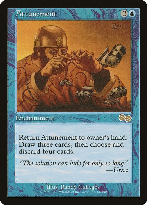 1998 Magic: The Gathering: Urza's Saga (USG) - Attunement (#61, Rare) (, Near Mint)