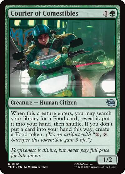 2026 Magic: The Gathering: Teenage Mutant Ninja Turtles (TMT) - Courier of Comestibles (#112, Uncommon) (, Near Mint)