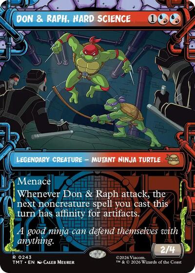 2026 Magic: The Gathering: Teenage Mutant Ninja Turtles (TMT) - Don and Raph Hard Science Showcase (#243, Rare) (, Near Mint)