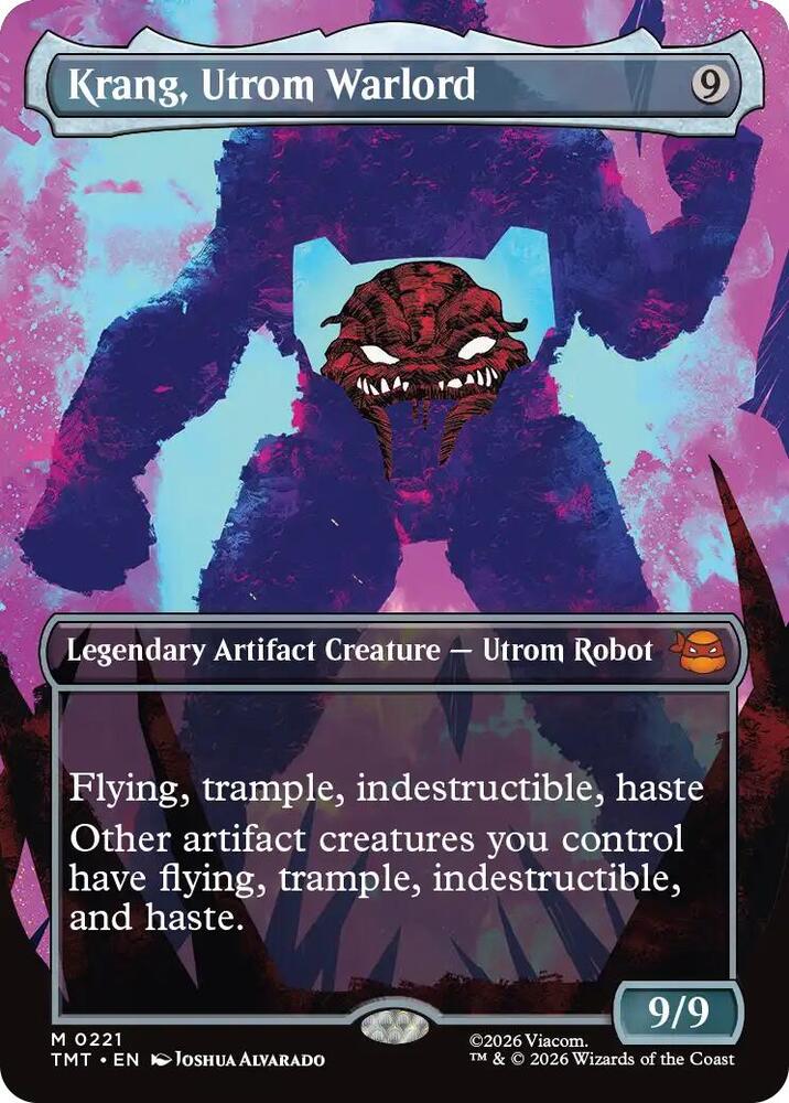 Krang, Utrom Warlord (Borderless) Teenage Mutant Ninja Turtles Normal [TMT - 221] Mythic Near Mint