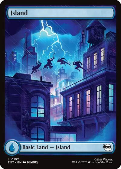 2026 Magic: The Gathering: Teenage Mutant Ninja Turtles (TMT) - Island 0192 (#192, Land) (Foil, Near Mint)