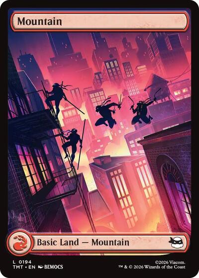 2026 Magic: The Gathering: Teenage Mutant Ninja Turtles (TMT) - Mountain 0194 (#194, Land) (, Near Mint)