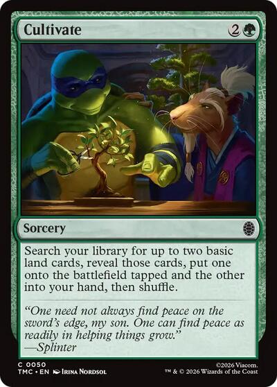 2026 Magic: The Gathering: Commander: Teenage Mutant Ninja Turtles (TMC) - Cultivate (#50, Common) (, Near Mint)