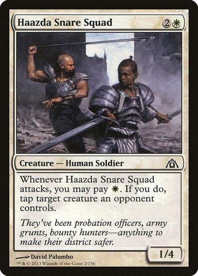 2013 Magic: The Gathering: Dragon's Maze (DGM) - Haazda Snare Squad (#2, Common) (, Near Mint)