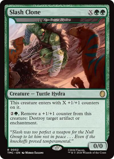 2026 Magic: The Gathering: Commander: Teenage Mutant Ninja Turtles (TMC) - Slash Clone - Steelbane Hydra (#52, Rare) (, Near Mint)