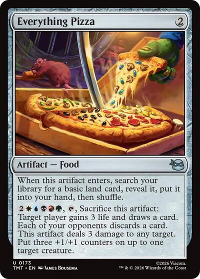 2026 Magic: The Gathering: Teenage Mutant Ninja Turtles (TMT) - Everything Pizza (#173, Uncommon) (, Near Mint)