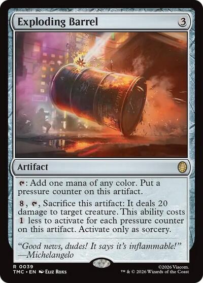 2026 Magic: The Gathering: Commander: Teenage Mutant Ninja Turtles (TMC) - Exploding Barrel (#39, Rare) (, Near Mint)