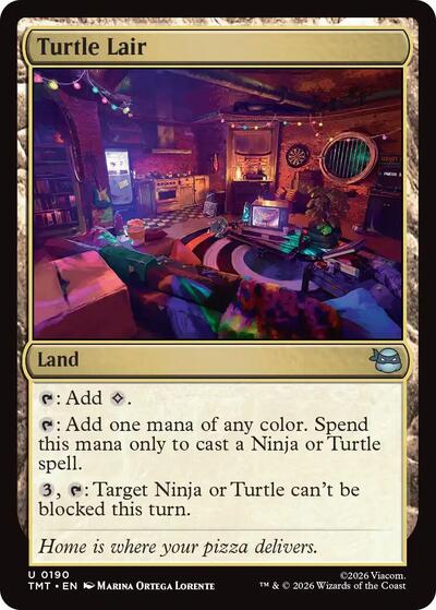 2026 Magic: The Gathering: Teenage Mutant Ninja Turtles (TMT) - Turtle Lair (#190, Uncommon) (, Near Mint)