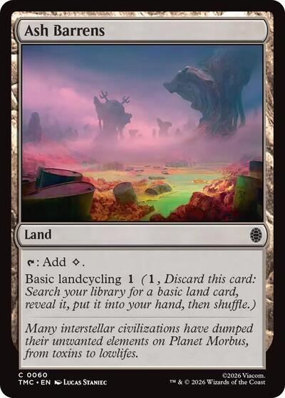 2026 Magic: The Gathering: Commander: Teenage Mutant Ninja Turtles (TMC) - Ash Barrens (#60, Common) (, Near Mint)