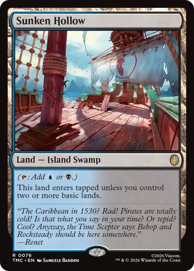 2026 Magic: The Gathering: Commander: Teenage Mutant Ninja Turtles (TMC) - Sunken Hollow (#76, Rare) (, Near Mint)