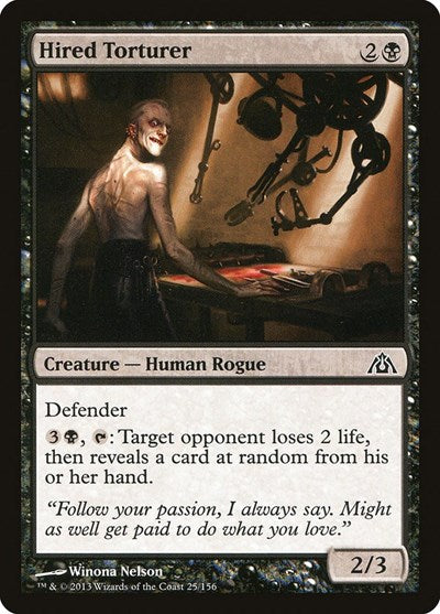 2013 Magic: The Gathering: Dragon's Maze (DGM) - Hired Torturer (#25, Common) (Foil, Near Mint)